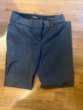 LOFT Charcoal Gray Straight Dress Pants